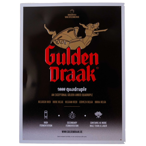 Afbeelding metal sign gulden draak quadruple
