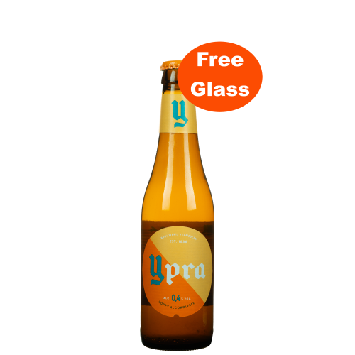 Afbeelding promo ypra alcoholvrij 6x33cl + glass