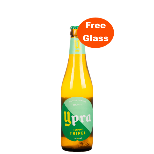 Afbeelding promo ypra hoppy tripel 6x33cl + glass