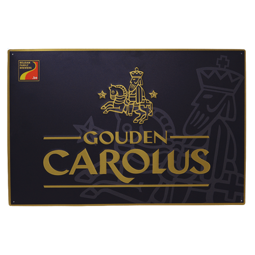 Afbeelding metal sign gouden carolus