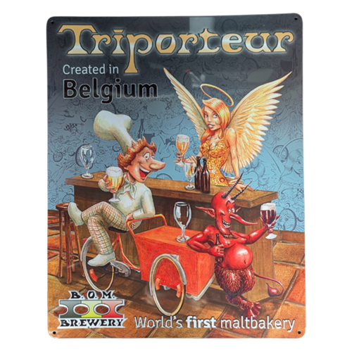 Image metal sign triporteur