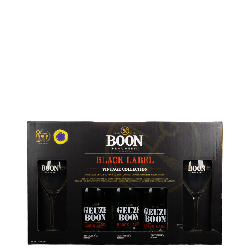 Bild: Boon Black label Collection n°2,3,4 3x75cl + 2glas